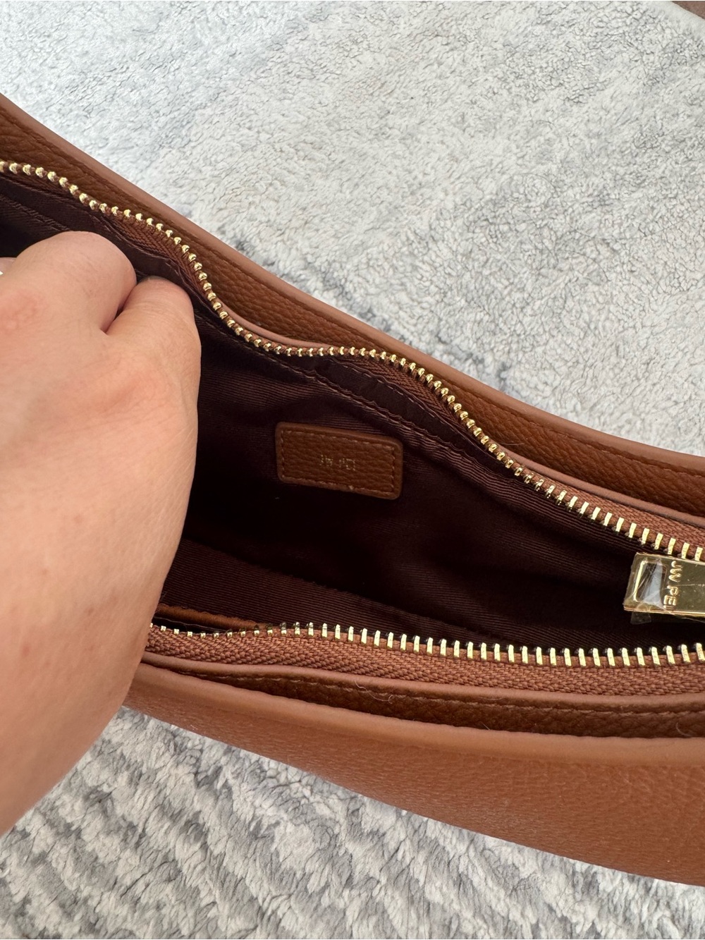 JW PEI Cognac Crescent Shoulder Bag with Gold Hardware - Picture 5 of 6